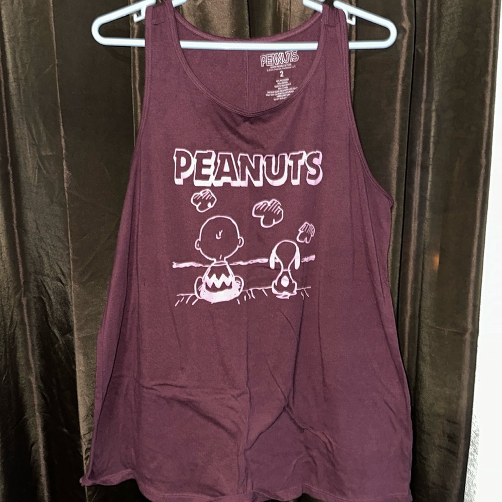 Torrid size 2 purple Peanuts tank top